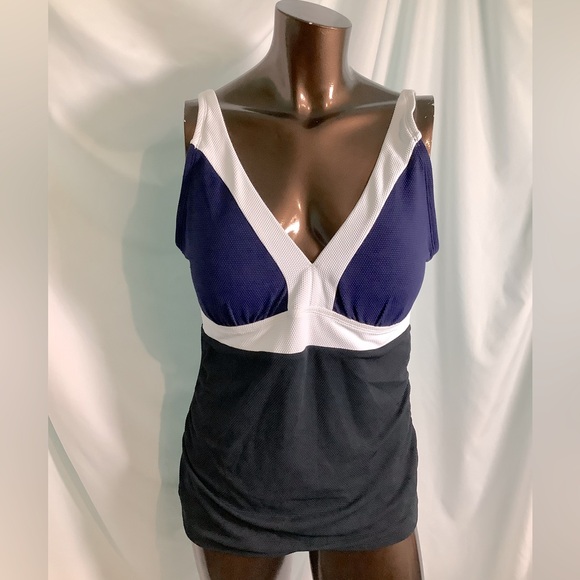 Tommy Bahama Island Cays Colorblock Tankini - LG - New - Picture 2 of 9